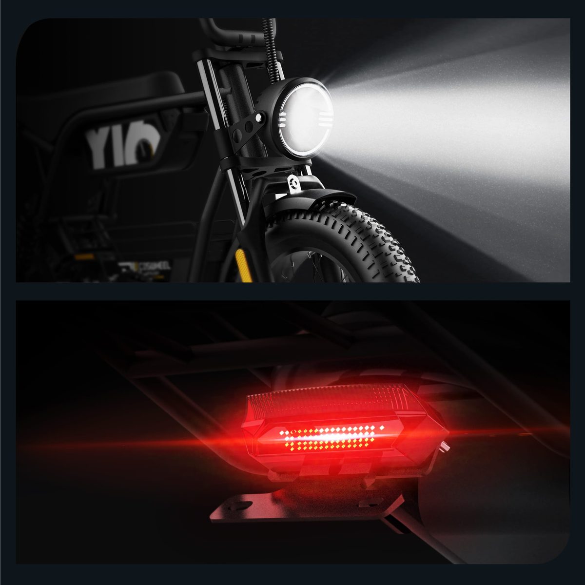 E-bike front detail for delivery work